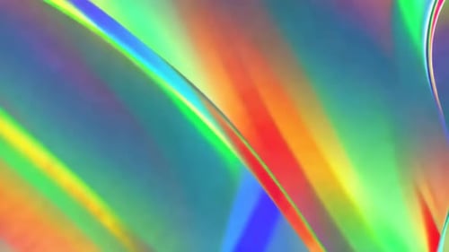 Abstract Iridescent Rainbow Fluid Waves Background Vibrant H