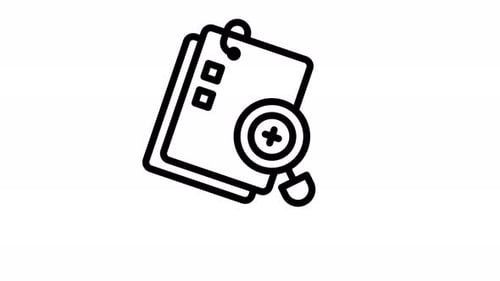 Minimalist Animated Document Search Icon