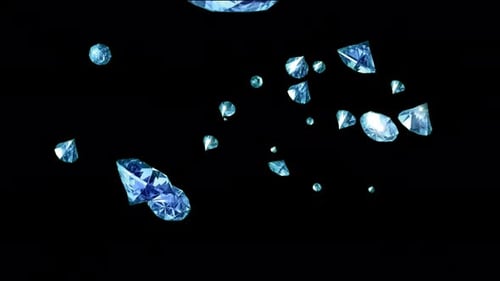 3D-Video im Loop-Format „Diamonds Fall“