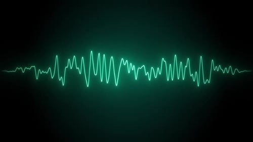 HD Futuristic AI-Powered EKG Heartbeat Monitor with Digital Audio Waveform and Equalizer Display