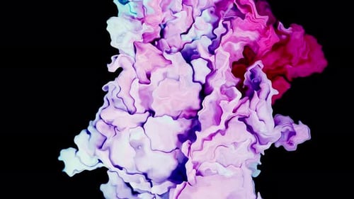 Enchanting Cascade Lilac Pink Ink Cascades and Swirls Captivating the Viewer