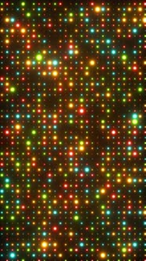 Lumières clignotantes multicolores.