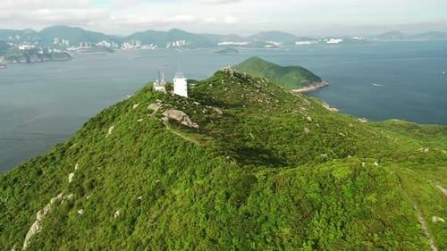 Trilha de caminhada na zona rural da Ilha Lamma, Hong Kong, Ásia