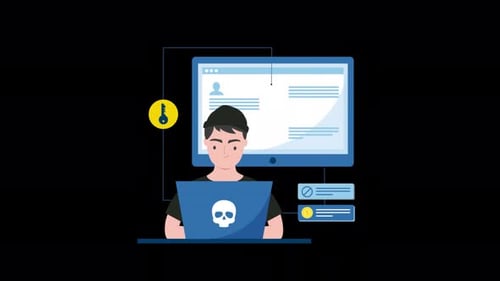 Hacker Activity Animation Alpha Channel 4K