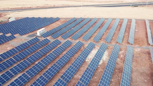 Solar Energy Farm Aerial View