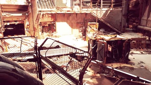 A Dilapidated Building Filled with Debris and Rubble