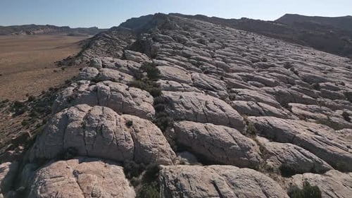 Luftaufnahme des Wüstengeländes in Utah rund um Copper Mine Ridge