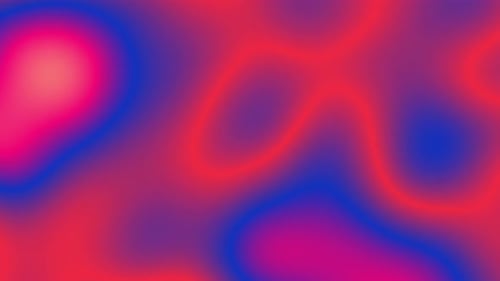 Abstract gradient morphing background in scarlet red, neon pink, blue colors