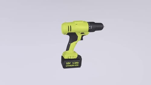 Drill 3d object rotating loop