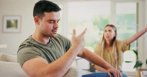 Couple Arguing at Home, Relationship Conflict