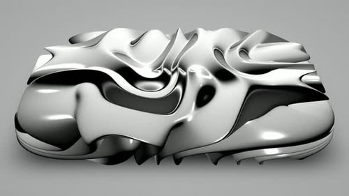 Dynamic Abstract Fluid Metallic Shape Animation