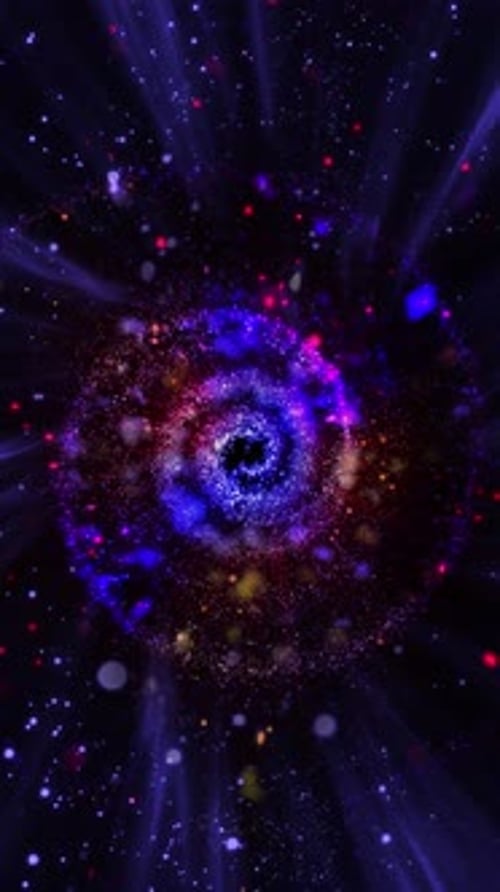 Dynamic Abstract Particle Swirl Cosmic Background