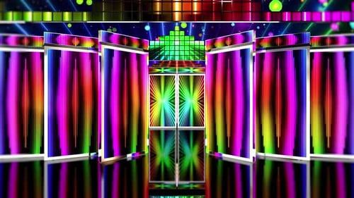 Colorful Music Equalizer Bar Background Animation