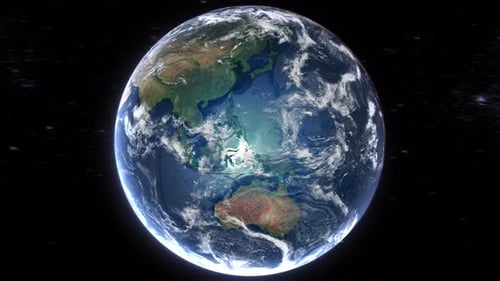 Realistic Earth From Space Zoom In Clouds Djibouti