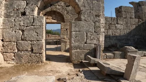 Ruins in the Ancient City of Kaunos 4K