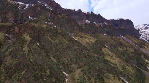 The Slopes of Mount Elbrus in the Terskol Gorge