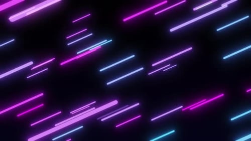 Flowing Abstract Neon Lines Motion Background
