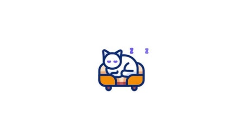 Cat Sleeping Animated Icon