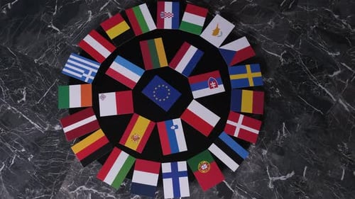 Flags of all European Union Member Countries