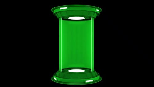 Plataforma de ficção científica futurista verde abstrata Alpha Loop