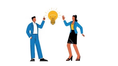 Corporate Business People Idea Generation Flat Design Animation