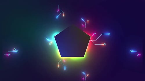 Digital Circuit Board Intro Outro Reveal with Glowing Lines