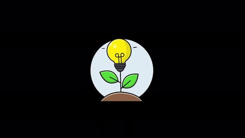 Creative Idea Tree Concept Animation Video - Transparent