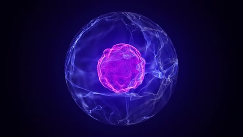 Pulsating Abstract Energy Sphere Loop Animation