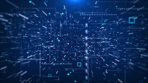 Futuristic Digital Data Network Loop Background