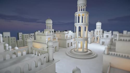 Fond de la mosquée blanche d'Azan