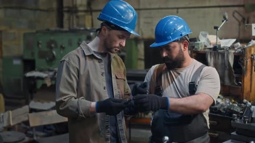 Machinery Mechanics Assembling Equipment at Metalworks Plant