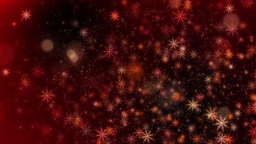 Festive Golden Snowflake Particle Background