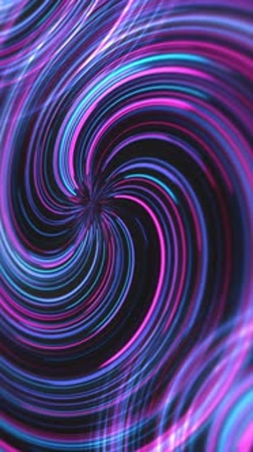 Abstract Vertical Neon Swirling Lines Motion Background