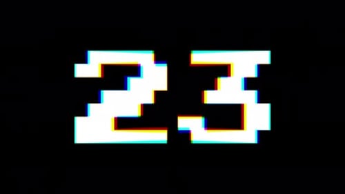 Pixel Art Glitch Countdown Timer