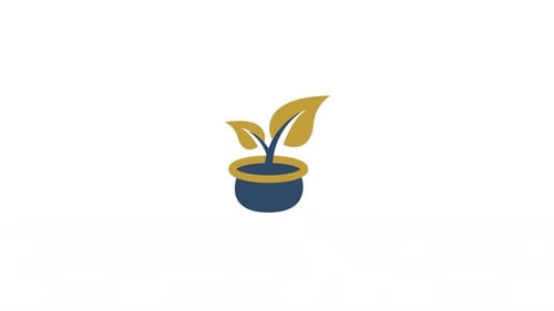 Flat Design Plant Growth Reveal Animation