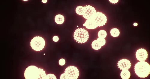 Abstract Fluid Glowing Particles Science Background Animation