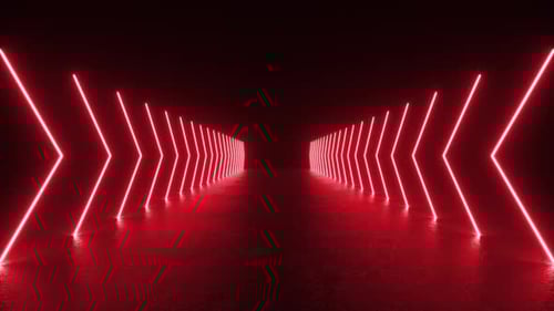 Red Light Tunnel in Concrete
