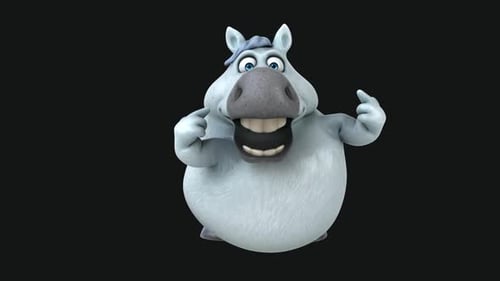 Fun 3D cartoon horse (with alpha channel)