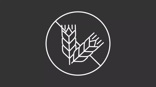 Animación de línea blanca sin gluten