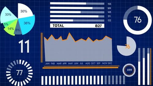 Digital Data Infographic Elements with Dynamic Charts Animation