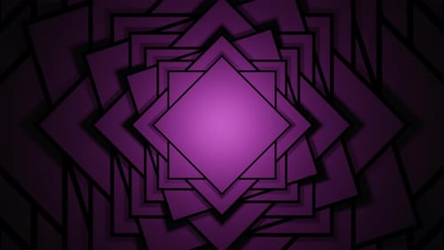 Colorful Neon Rotating Squares Changing Color Vj Loop Animation