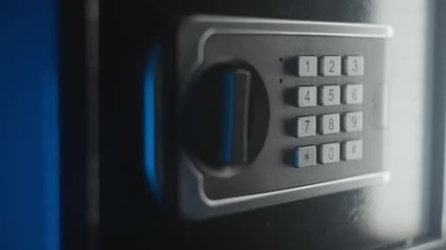 Lock Code on a Closed Safe