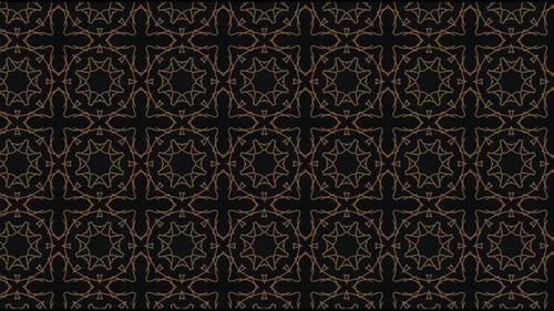 Ornate Geometric Mandala Kaleidoscope Pattern Loop Background