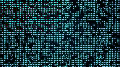 Futuristic Digital Grid with Flowing Blue Dots Background Loop