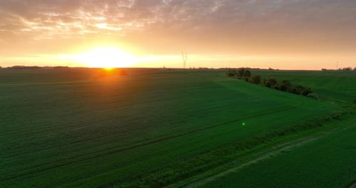 Breathtaking View of the Setting Sun