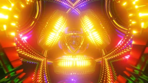 Abstract VJ Loop with Strobe Lights and Dynamic Shape Transformations