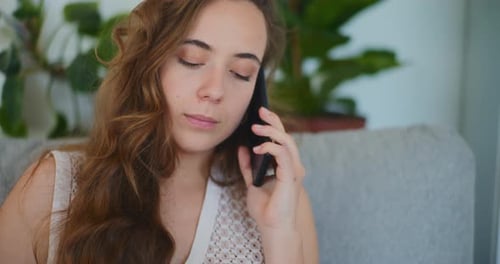 Woman Answering Phone Call