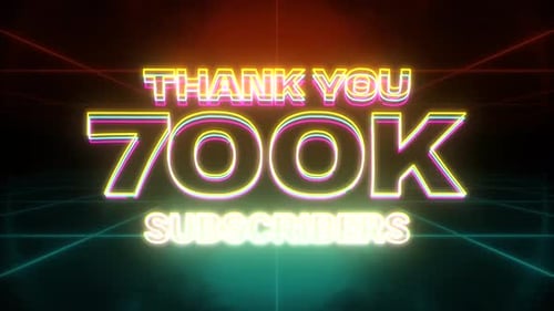 Fondo retro de animación de 700k suscriptores