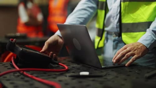 Engineer team working together in the factory