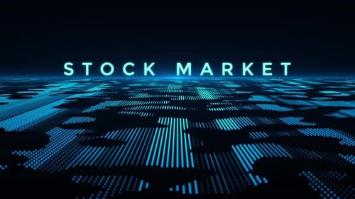 Digital Background and Text Animation-Stock Market